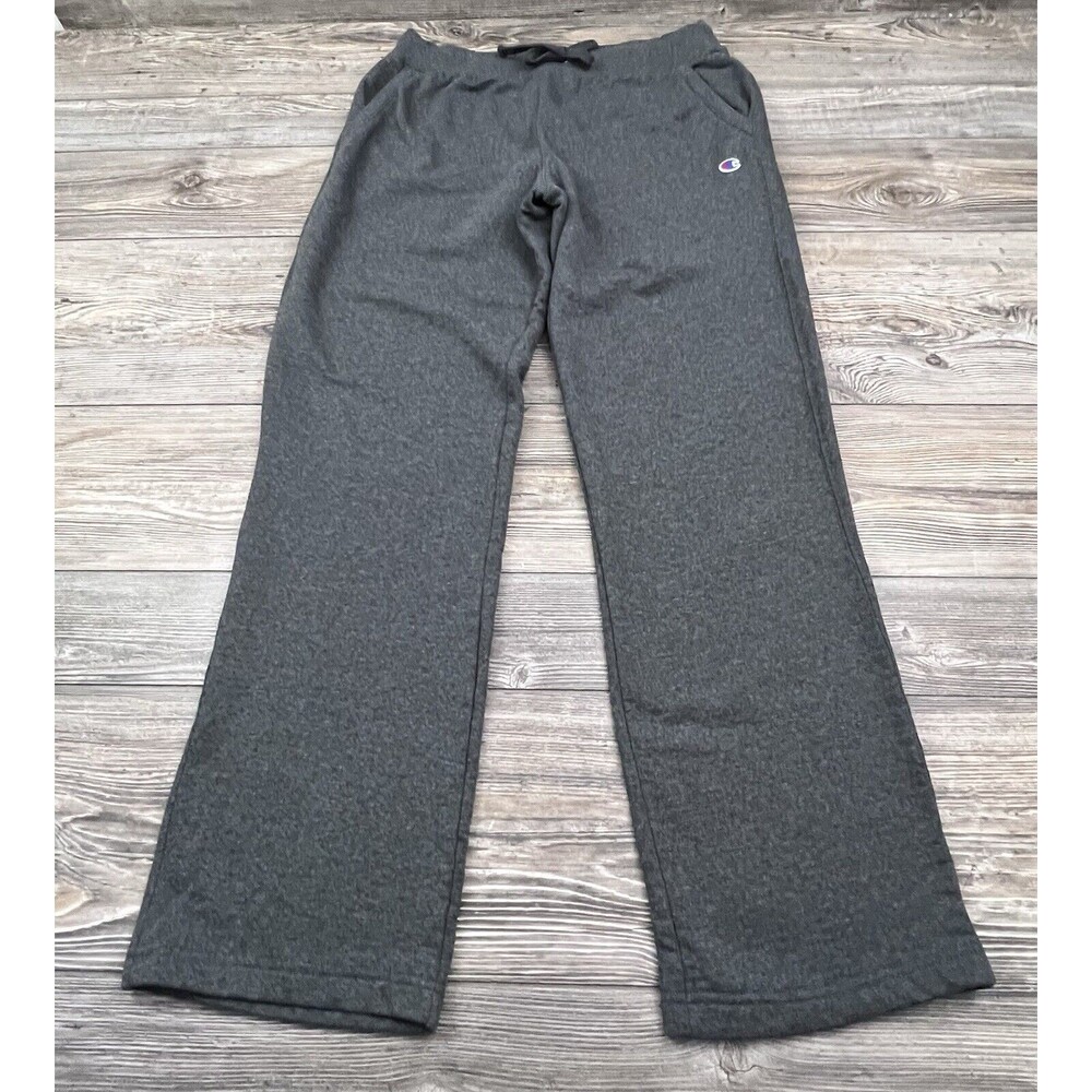 Champion Mens XL Sweatpants Heather Gray Drawstring Athleisure Pockets #M1064